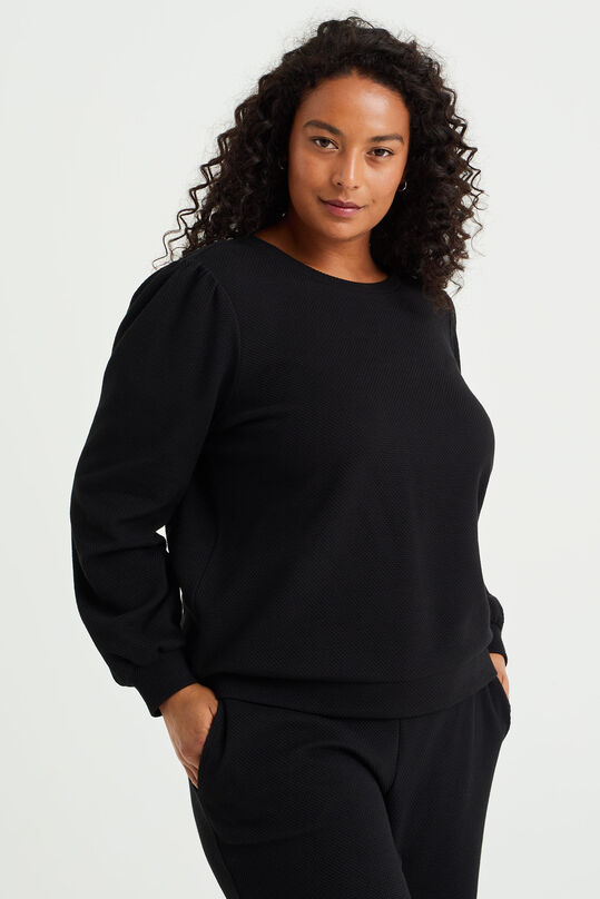 Sweat-shirt à structure femme - Curve, Noir