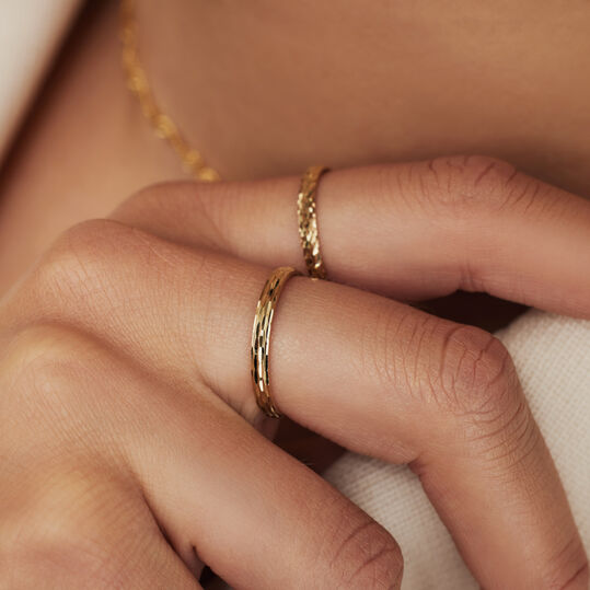 Dames ring,verlovingsring Isabel Bernard, Goud