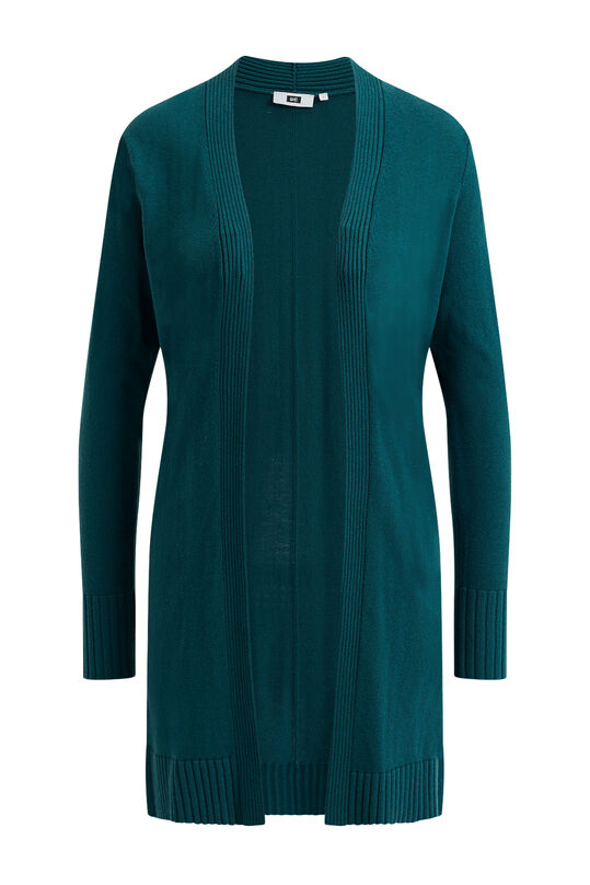 Gilet tricoté femme, Vert bleu
