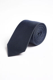 Heren zijden stippen stropdas, Blauw