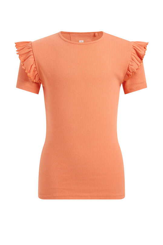 T-shirt à ruchés fille, Orange