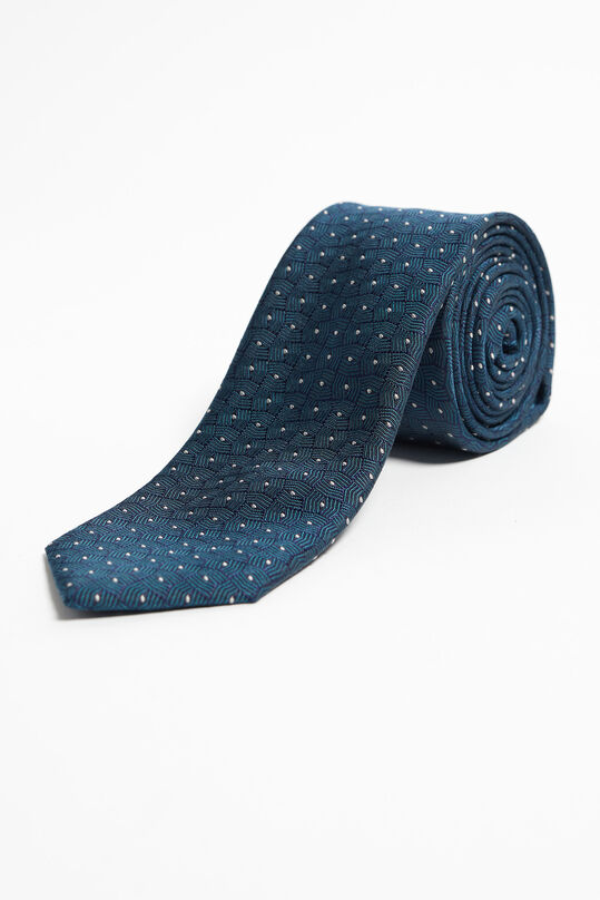 Cravate de mélange de soie à motif homme, Bleu foncé