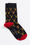 Heren sokken met kerstdessin, Zwart