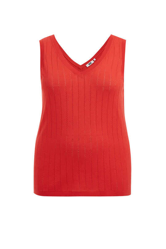 Top tricoté femme - Curve, Rouge