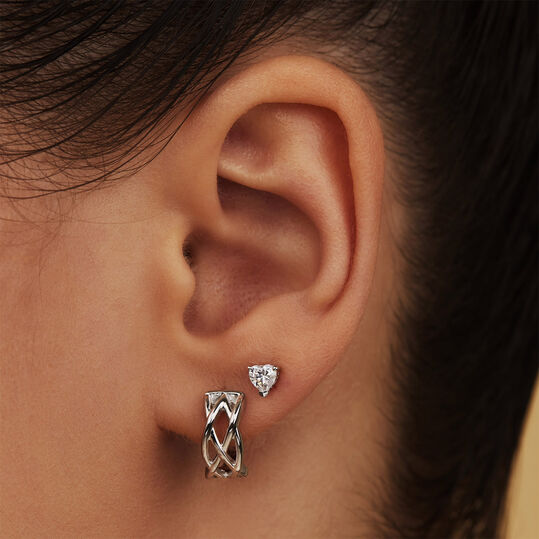 Femmes boucles d'oreilles Selected Jewels, Argent