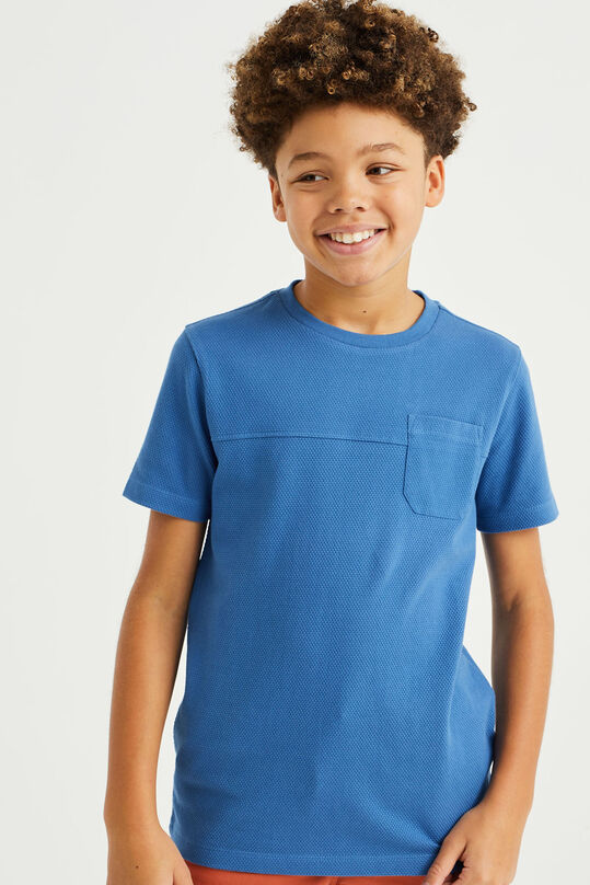 Jongens T-shirt met structuur, Blauw