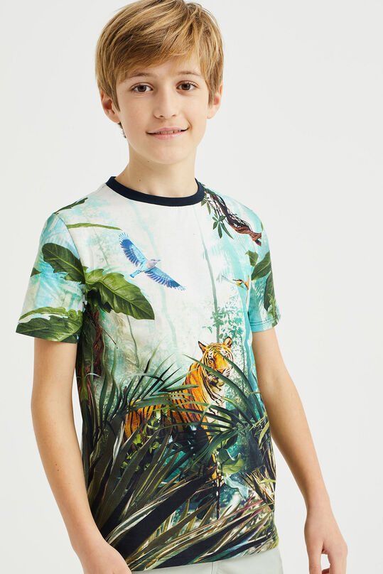 T-shirt à motif garçon, Multicolore