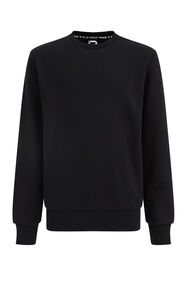 Jongens sweater met geribde details, Zwart