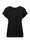 Dames T-shirt met plooidetail, Zwart