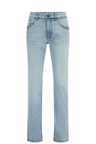 Heren regular fit jeans met medium stretch, Lichtblauw