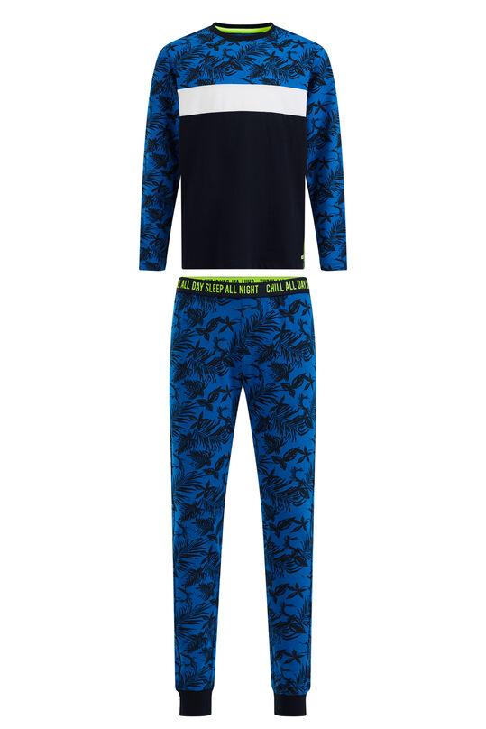 Pyjama à motif garçon, Bleu de cobalt