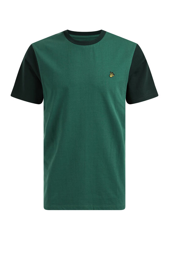 T-shirt à bloc de couleur homme, Vert de mer