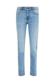 Dames Mid rise boyfriend fit jeans met comfort-stretch, Lichtblauw