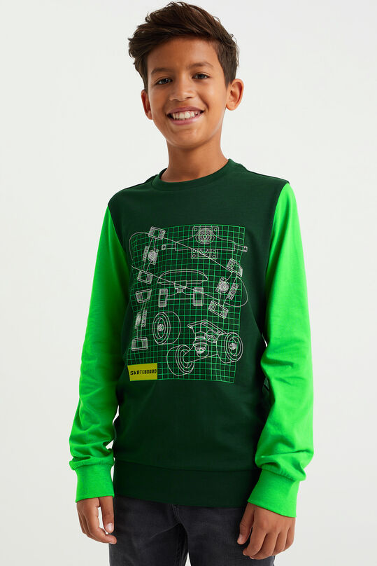 Jongens T-shirt met opdruk, Groen