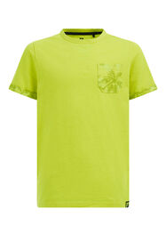 T-shirt à poche poitrine garçon, Vert vif