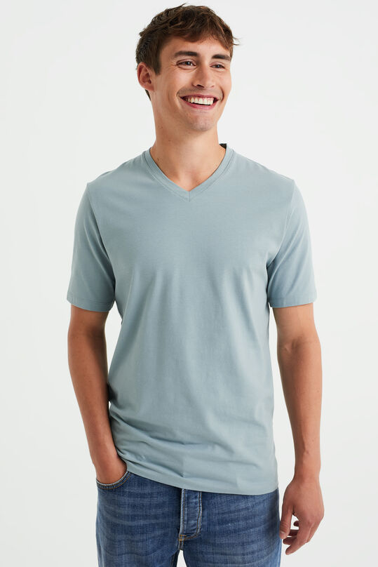 Heren T-shirt , Grijsblauw