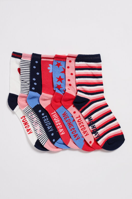 Meisjes sokken, 7-pack, Multikleur