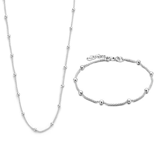 Femmes bracelet,collier Selected Jewels, Argent