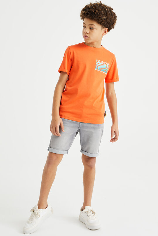T-shirt à application garçon, Orange