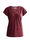 Dames velvet T-shirt met structuur, Bordeauxrood