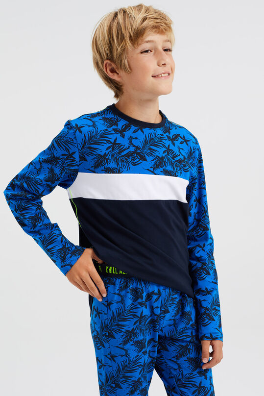 Pyjama à motif garçon, Bleu de cobalt
