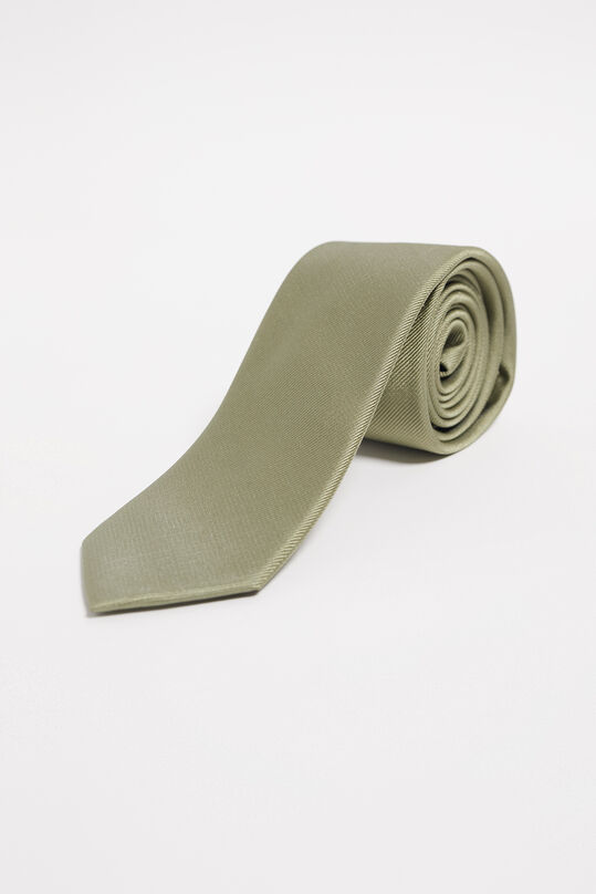 Cravate de mélange de soie à structure homme, Vert gris