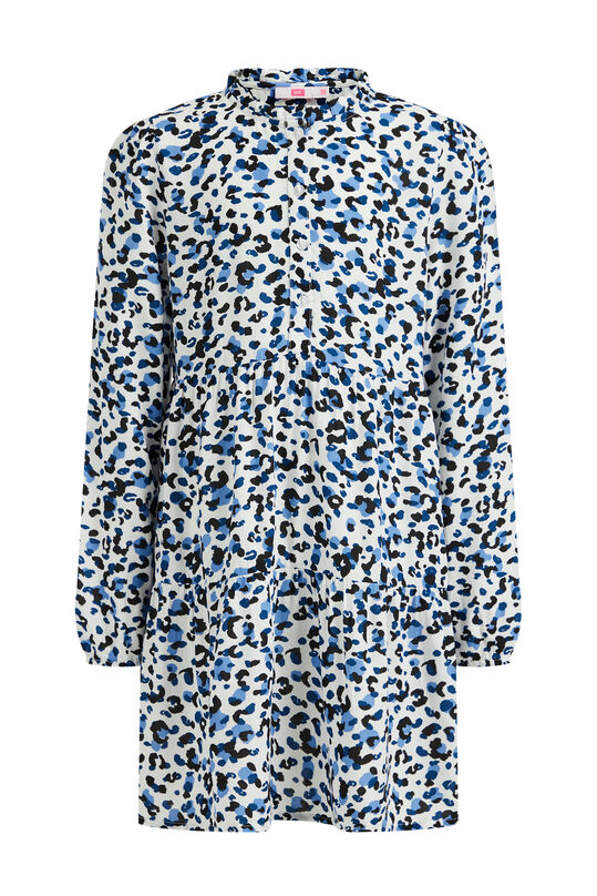 Robe à motif léopard fille, Bleu