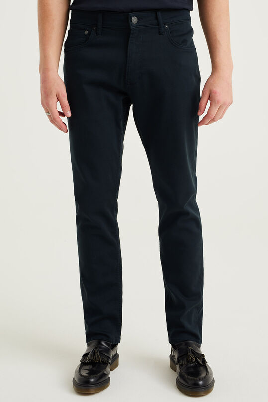 Heren slim fit jeans met medium stretch, Donkerblauw