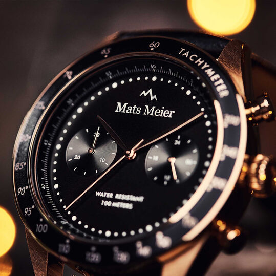 Heren horloge Mats Meier, Zwart