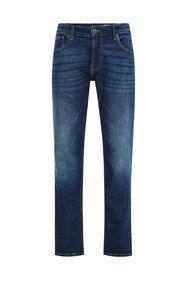 Jeans regular fit stretch confort homme, Bleu foncé