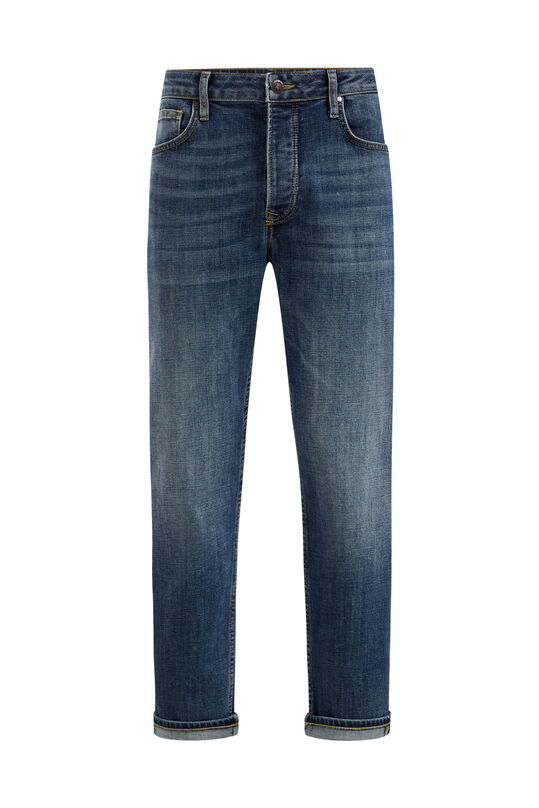 Heren relaxed fit jeans met comfort-stretch, Blauw