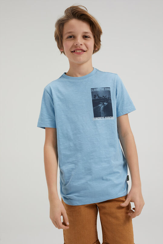 T-shirt à application garçon, Bleu gris