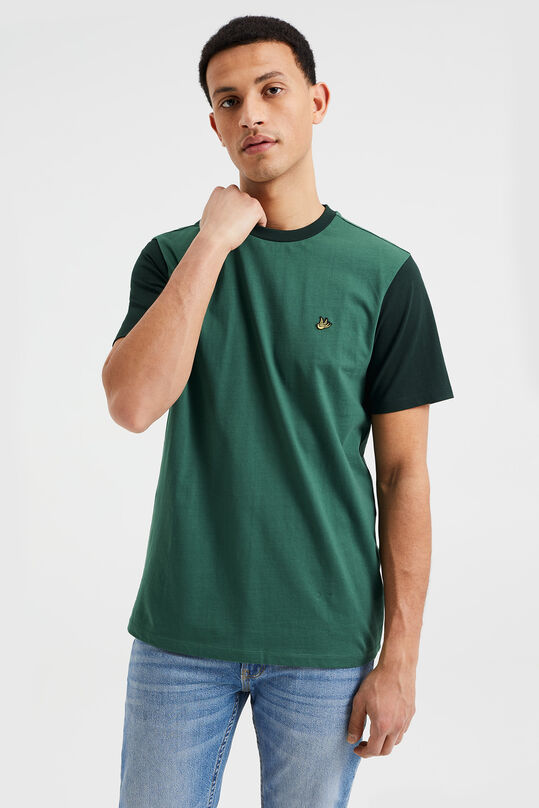 T-shirt à bloc de couleur homme, Vert de mer