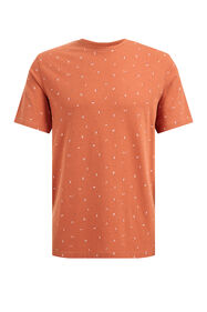 Heren T-shirt met dessin, Oranje