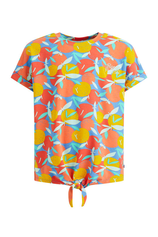 T-shirt à motif fille, Multicolore