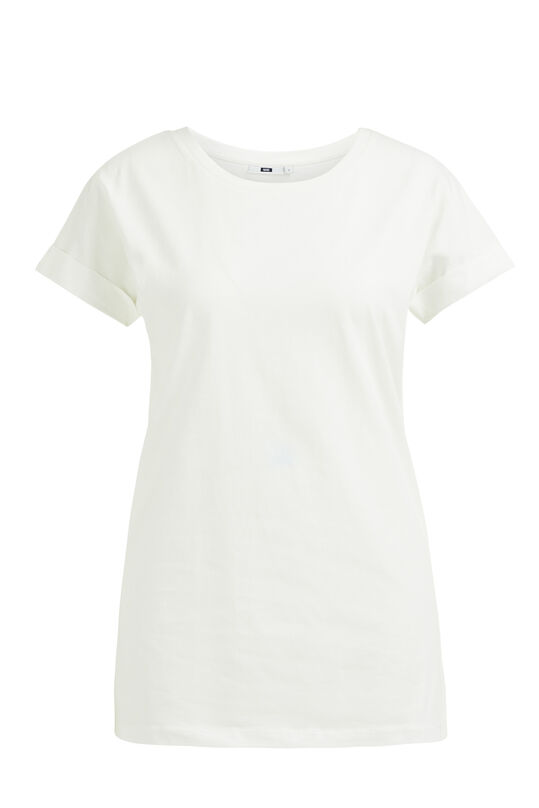 Dames regular fit T-shirt van katoen, Wit