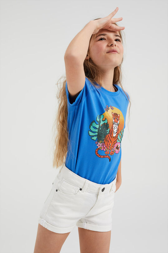 Meisjes T-shirt met opdruk, Lichtblauw