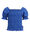 T-shirt smocké à motif fille, Bleu de cobalt