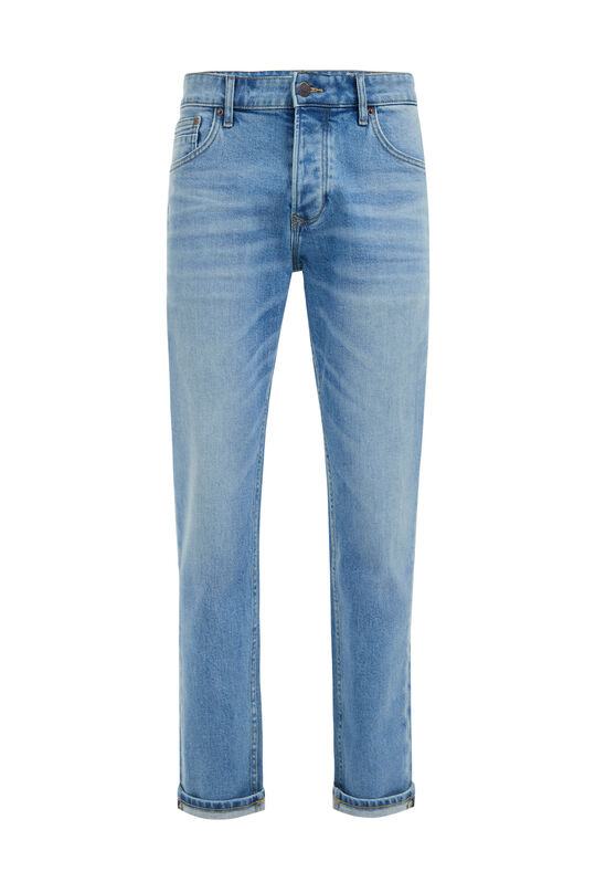 Heren slim fit jeans met medium stretch, Blauw