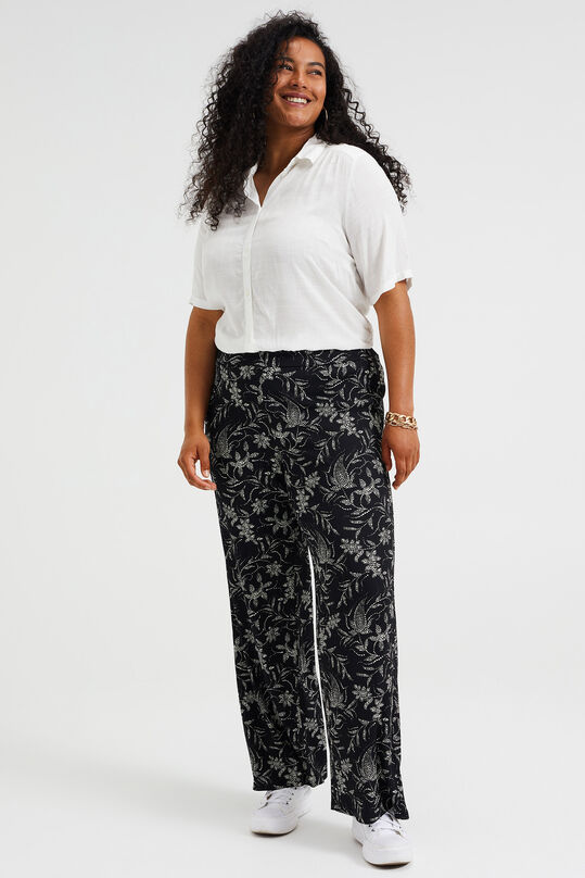 Pantalon à motif et structure femme - Curve, Noir