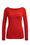 Dames organic cotton T-shirt, Saffraan rood