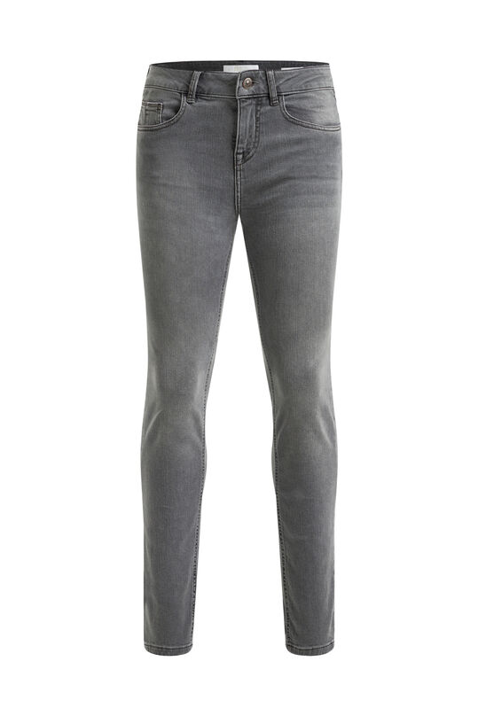 Jeans mid rise slim comfort stretch femme - Curve, Gris