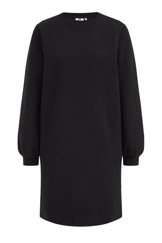 Robe en sweater à structure femme, Noir