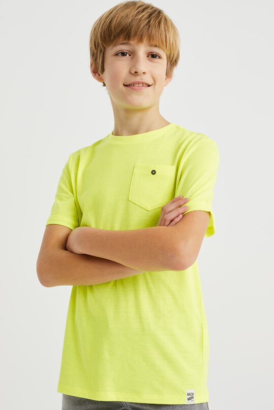 Jongens neon T-shirt, Lichtgeel