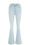 Dames high rise flared jeans met stretch, IJsblauw