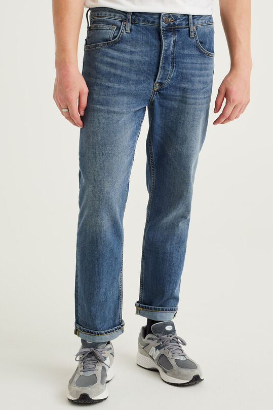 Heren relaxed fit jeans met comfort-stretch, Blauw