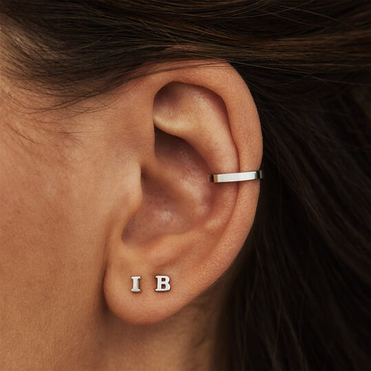 Femmes boucles d'oreilles,Ear cuff Isabel Bernard, Or blanc