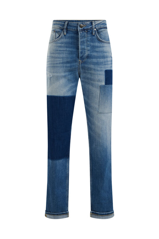 Jeans tapered fit comfort stretch homme, Bleu