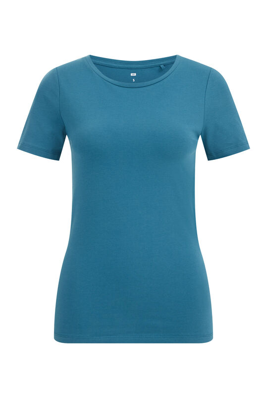 T-shirt cotton femme, Bleu